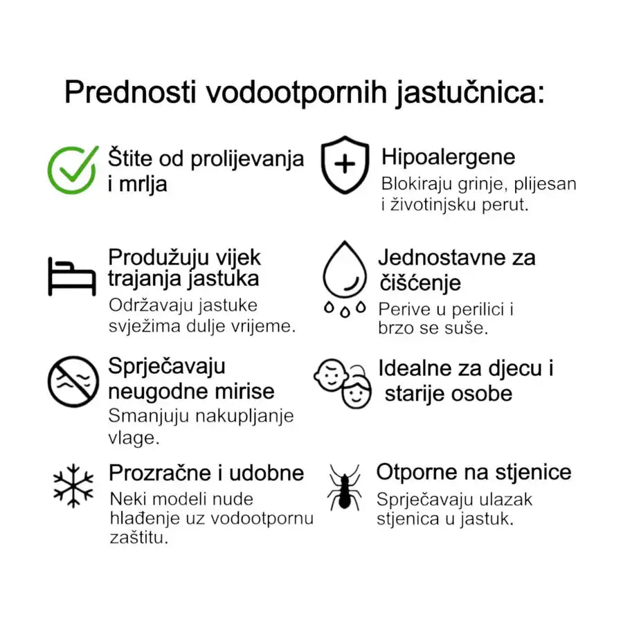 Hipoalergena Vodootporna jastučnica 2+2 GRATIS